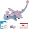 Crochet Kit for Beginners, Learn to Crochet Animals - Easy Crochet Starter Kit Gift for Kids and Adults, Lovely Gray Dragon (40%+ Yarn Content)
